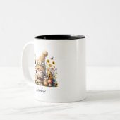 Gnome und Bee personalized Mug Zweifarbige Tasse (Vorderseite Links)