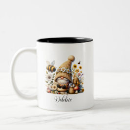 Gnome und Bee personalized Mug Zweifarbige Tasse
