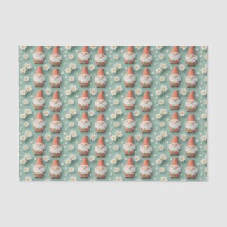 Gnome und Daisy Seamless Muster Garden Design Seidenpapier