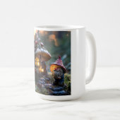 Gnome und ein Pilzhaus, Fantasy Design Kaffeetasse (VorderseiteRechts)