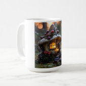 Gnome und ein Pilzhaus, Fantasy Design Kaffeetasse (Vorderseite Links)