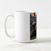 Gnome und ein Pilzhaus, Fantasy Design Kaffeetasse (Links)