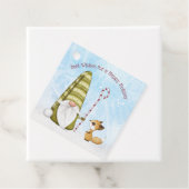 Gnome und Fox Best Wishs Happy Holiday Custom Geschenkanhänger (Beispiel)