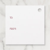 Gnome und Fox Best Wishs Happy Holiday Custom Geschenkanhänger (Rückseite)