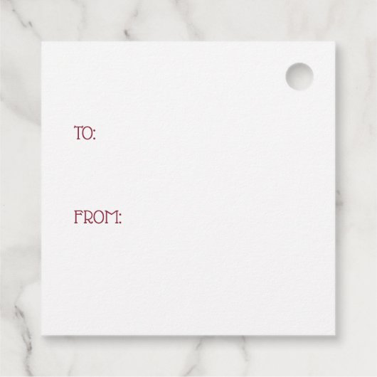 Gnome und Fox Best Wishs Happy Holiday Custom Geschenkanhänger (Rückseite)