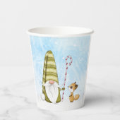 Gnome und Fox Best Wishs Happy Holiday Custom Pappbecher (Rückseite)