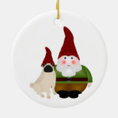 Gnome und Mops Gnome Ornament (Hinten)