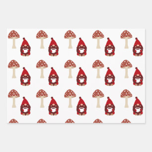 Gnome und Pilze Geschenkpapier Set