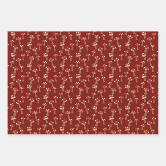 Gnome und Pilze Gift Wrap Set Geschenkpapier Set (Vorderseite 3)