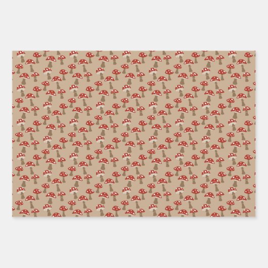 Gnome und Pilze Gift Wrap Set Geschenkpapier Set (Vorderseite 3)