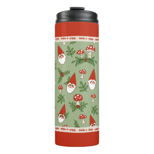 Gnome und Pilze Thermosbecher
