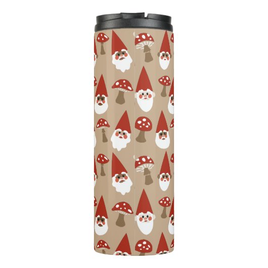 Gnome und Pilze-Wärmer Thermosbecher (Rückseite)