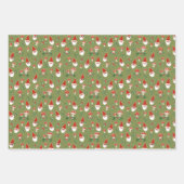 Gnome und Pilze Woodland Urlaub Geschenkpapier Set (Vorderseite)