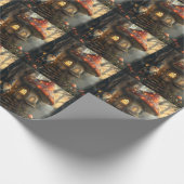 Gnome- und Pilzhausgestaltung Geschenkpapier (Ecke)