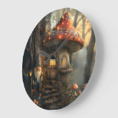 Gnome- und Pilzhausgestaltung Große Wanduhr (Winkel)