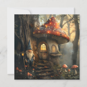 Gnome- und Pilzhausgestaltung Karte