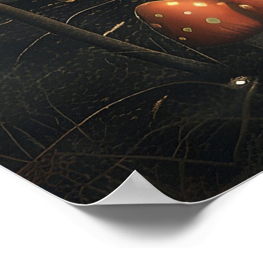 Gnome- und Pilzhausgestaltung Poster (Ecke)