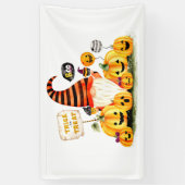 Gnome und Pumpkins Trick oder Treat Banner (Vertikal)