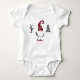 Gnome und Rentiere skandinavisches Tomte-Design Baby Strampler