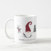 Gnome und Rentiere skandinavisches Tomte-Design Kaffeetasse (Links)
