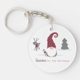 Gnome und Rentiere skandinavisches Tomte-Design Schlüsselanhänger