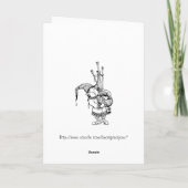 Gnome und seine Bagpipe Karte (Rückseite)