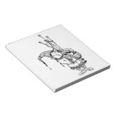 Gnome und seine Bagpipe Notizblock (angewinkelt)