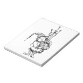 Gnome und seine Bagpipe Notizblock (Rotiert)