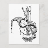 Gnome und seine Bagpipe Postkarte (Vorderseite)