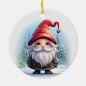 Gnome Unique Winter Wonderland Gonk lover Decor 🎄 Keramik Ornament (Hinten)