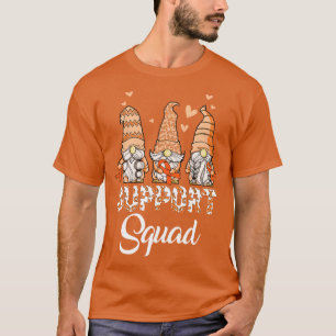 Gnome unterstützen Squad Orange Ribbon Leukämie MS T-Shirt