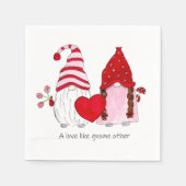 Gnome Valentine Eine Liebe wie gnome andere Serviette (Vorderseite)