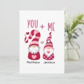 Gnome Valentine Feiertagskarte (Stehend Vorderseite)