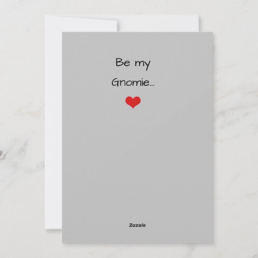 Gnome Valentine Feiertagskarte (Rückseite)