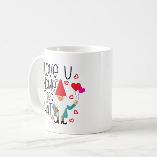 Gnome Valentine Kaffeetasse (Vorderseite Links)