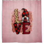 Gnome Valentine Liebe Wohngestaltung Duschvorhang (Vorderseite)