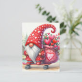 Gnome Valentine Postkarte (Stehend Vorderseite)