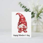 Gnome Valentine Postkarte (Stehend Vorderseite)