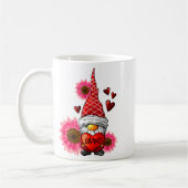 Gnome Valentines Day Cute Gnome Heart Leopard Sunf Kaffeetasse (Links)