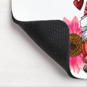 Gnome Valentines Day Cute Gnome Heart Leopard Sunf Mousepad (Ecke)
