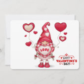 Gnome Valentines Ferienkarte Feiertagskarte (Vorderseite)