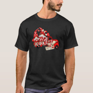 Gnome Vintag Truck Liebe Valentinstag T-Shirt
