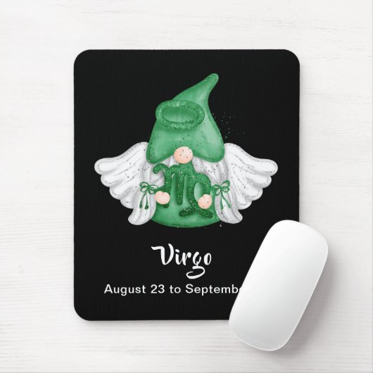 Gnome Virgo Astrologie Signatur Angel Maus Pad Mousepad (Mit Mouse)