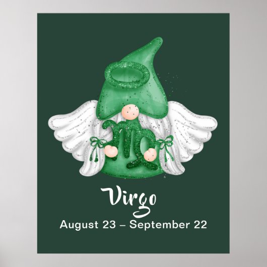 Gnome Virgo Astrologie Signature Angel 40" x 50" P Poster (Vorne)