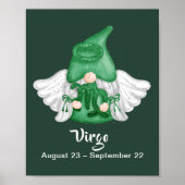 Gnome Virgo Astrologie Signature Engel 8" x 10" Po Poster (Vorne)