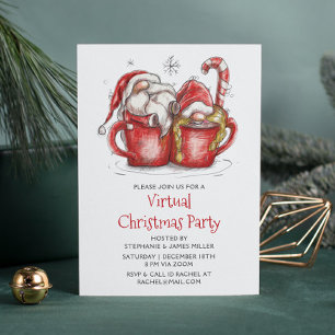 Gnome Virtual Christmas Party Quarantäne Online Einladung