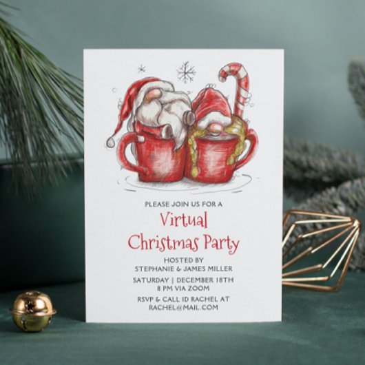 Gnome Virtual Christmas Party Quarantäne Online Einladung