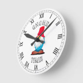 Gnome Wall Clock Runde Wanduhr (Winkel)