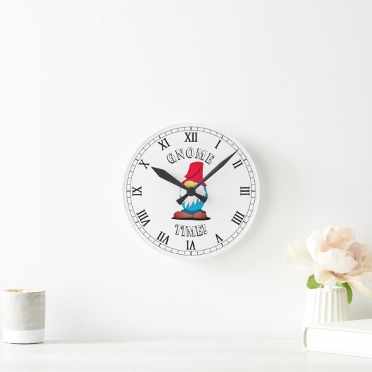 Gnome Wall Clock Runde Wanduhr (Zuhause)