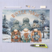 Gnome Watercolor Winter Weihnachten Seidenpapier (Handwerk)